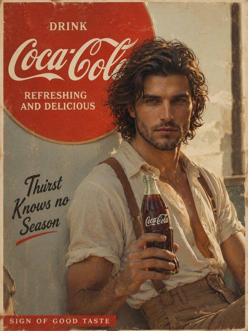 Vintage Coca-Cola Ad Portrait