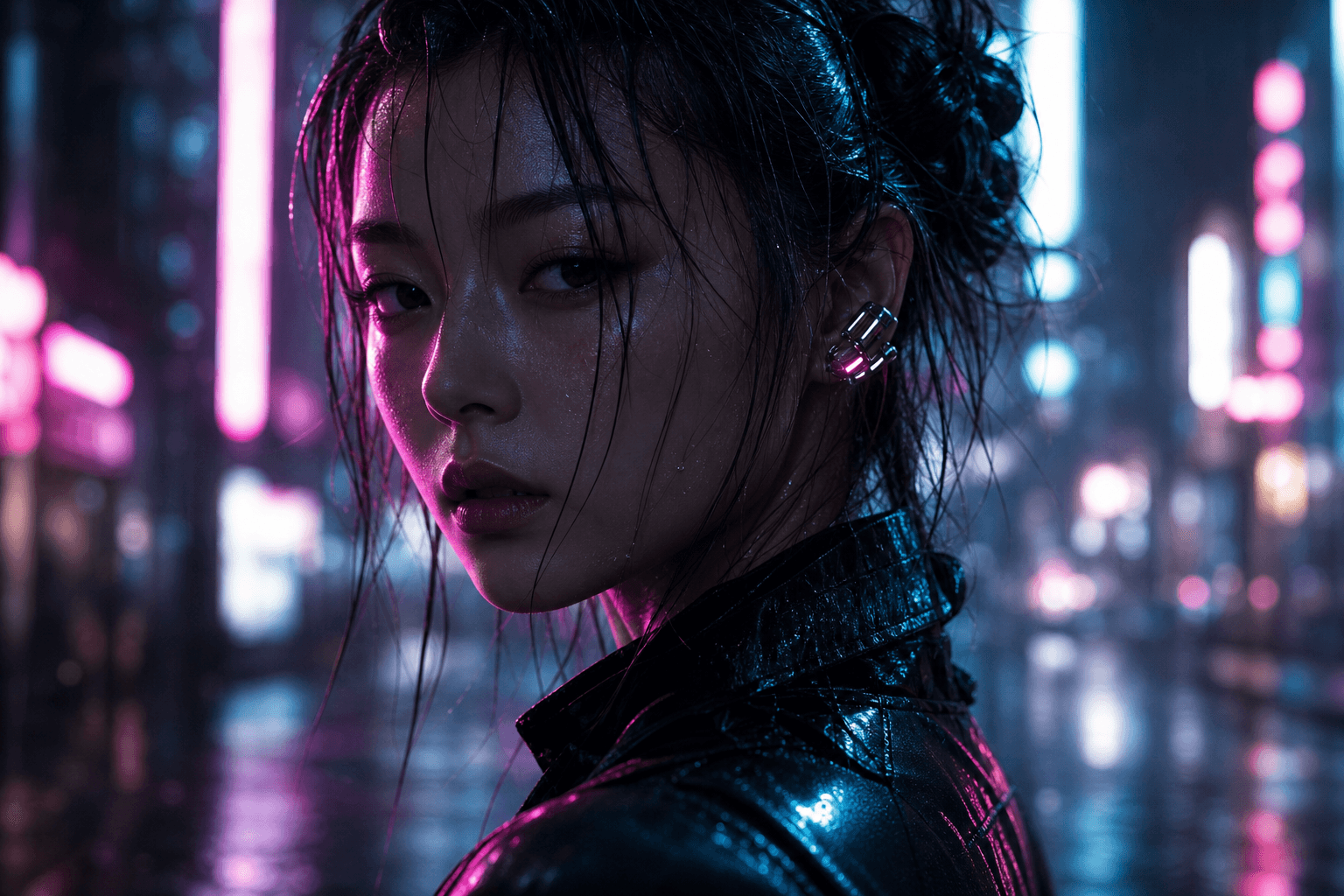 Cyberpunk Neon Portrait