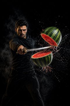 Katana Watermelon Slice Action
