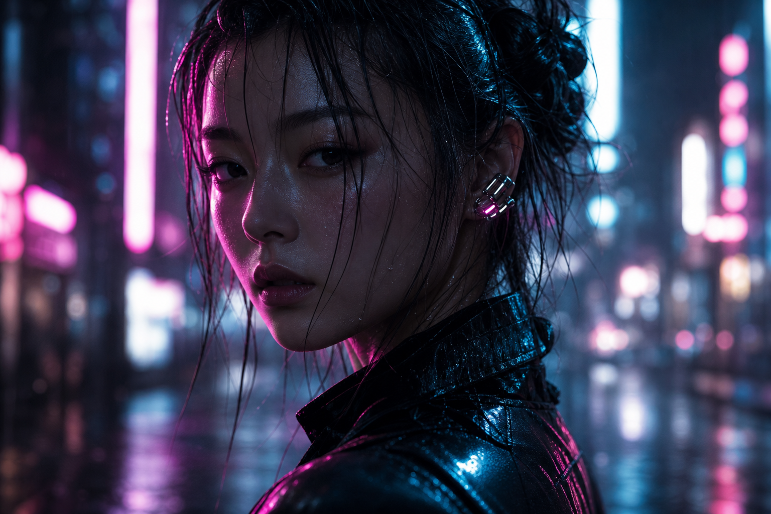 Cyberpunk Neon Portrait